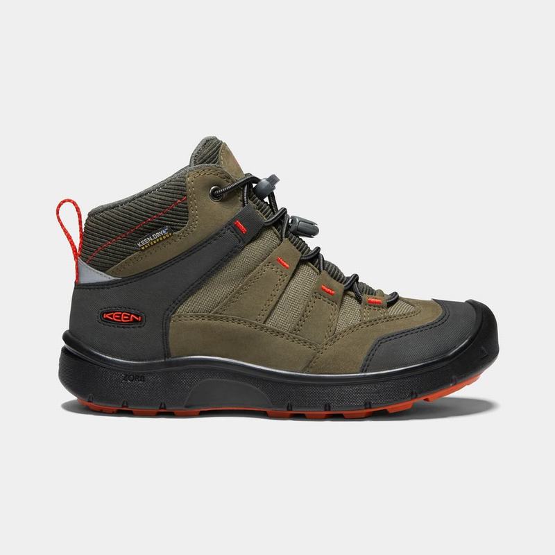 Keen Hikeport Waterproof Mid - Çocuk Trekking Bot - Zeytin Yeşili/Siyah - Turkey (365794WGP)